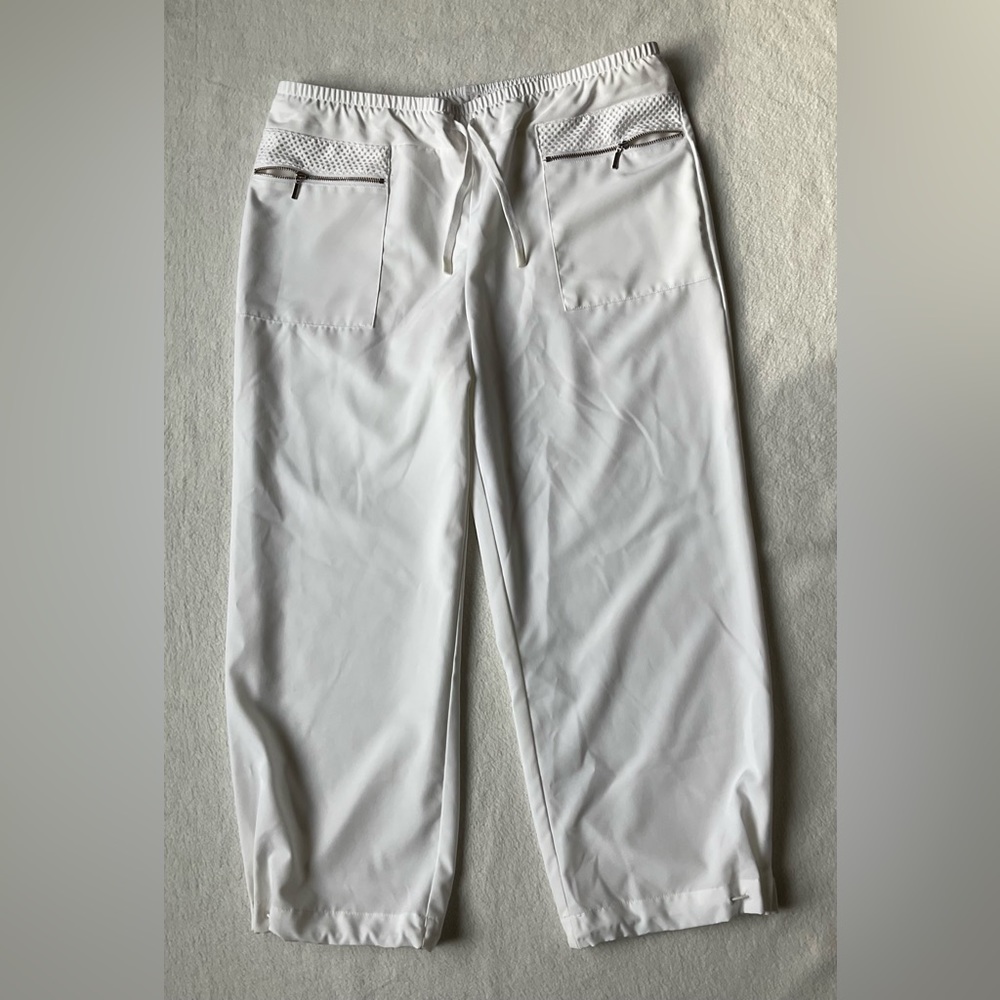 Zenergy by Chicos Womens Breathable Neema Crop Pants White Chicos 1.5